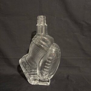 Clear Glass Decanter Football Shaped Decorative Bottle (no stopper)